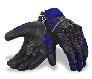 Gants de moto personnalisés pour hommes et femmes, matériaux en cuir, logo personnalisé pour le sport, le cyclisme, équipement de course de moto de gamme basse - Product Image 1