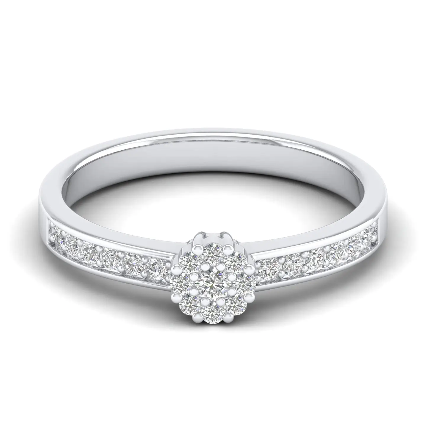 Ювелирные изделия из натурального бриллианта обручальное кольцо 10K 14K 18K из цельного белого золота ювелирные изделия с сертификатом IGI бриллиантовое кольцо
