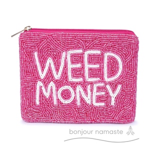 Borsellino in rilievo fatto a mano bohémien con chiusura a cerniera regalo personalizzato alla moda | Soldi divertenti - Product Image 6