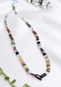 Collar de Cuentas de Gemas Mixtas Facetadas de Diferentes Formas | 16 Pulgadas, Cuentas Facetadas de Piedras Preciosas Naturales Mixtas para la Elaboración de Joyería Fina - Product Image 2