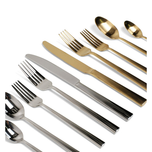 Lavish Stainless Steel Polished Wedding Cutlery Flatware <b>Set</b> Spoon and Fork Cutlery <b>Set</b> New Design Flatware <b>Set</b> Mirrored Steel - Product Image 3