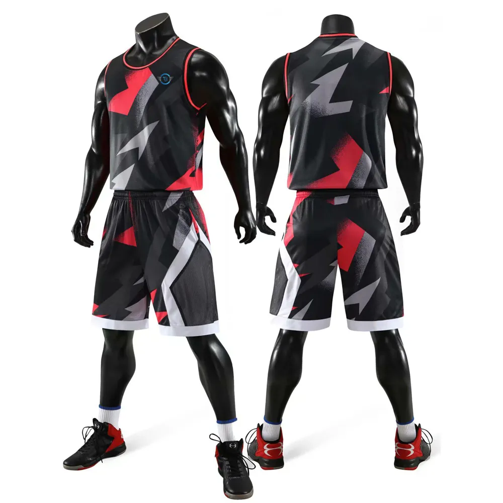 New Style Fashion Design Custom Basketball Uniform Sublimation Reversible Basketball