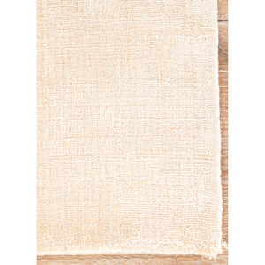 Alfombras de Viscosa Tejidas a Mano de Color Marfil Sólido para Uso Doméstico-Phpv-19 - Product Image 3