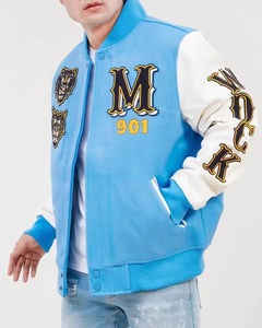 ผู้ผลิต OEM เสื้อแจ็คเก็ตเบสบอลแบบ Letterman คุณภาพสูง ผลิตจากโพลีเอสเตอร์  สำหรับผู้ชาย สไตล์สตรีท กันน้ำ ระบายอากาศได้ดี - Product Image 1