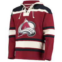 Maillot à capuche de hockey sur glace personnalisé pour hommes de la meilleure qualité 2025 avec logos brodés, couleurs sublimées et panneaux contrastés oem