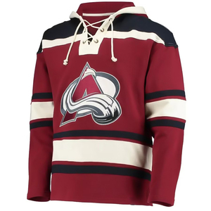 Maillot à capuche de hockey sur glace personnalisé pour hommes de la meilleure qualité 2025 avec logos brodés, couleurs sublimées et panneaux contrastés oem - Product Image 2
