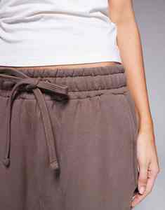 Pantalon de jogging d'hiver en dentelle pour femmes, taille élastique plate, jambe droite, polyester/coton mélangé, respirant, confortable, vente en gros - Product Image 5