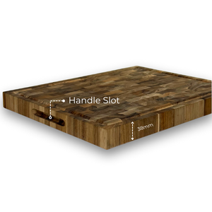 Planche à découper extra large en bois d'acacia, huilée - Grain de bout rond, taille personnalisée, usine OEM - Product Image 2