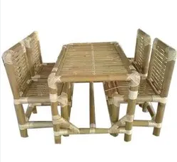 Wholesale Modern Bamboo Rattan Apartment Garden Furniture Sets Patio <b>Dining</b> <b>Chairs</b> and Table Set - Product Image 4