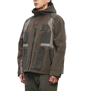 Chaqueta con Capucha Impermeable y Cortavientos para Hombre, de Alta Calidad, con Cierre de Cremallera y Cordón Ajustable, para Deportes de Invierno y Actividades al Aire Libre, Resistente al Agua, Diseño Colorblock, 2026 - Product Image 3