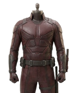 Disfraz de Superhéroe Personalizado Inspirado en la Película Daredevil, Cuero Genuino, Unisex para Adultos, HH-011, Detección de Agujas - Product Image 6