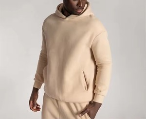 Wholesale Heavyweight Cotton Plain Sweatsuit Custom Hoodie Gym Jogger Two Piece <b>Mens</b> Tracksuits OEM <b>Pullover</b> Tracksuits for <b>Mens</b> - Product Image 3