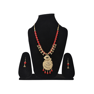 Bijoux de mariage en or oxydé rouge paon, principalement en alliage - Product Image 2