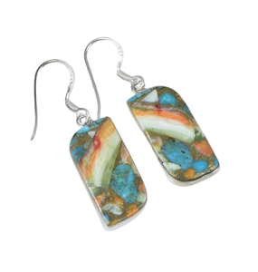 Oyster <b>Copper</b> Turquoise 925 Sterling Silver Gemstone Hook Earrings December Birthstone Handmade Earrings Jewelry <b>Gift</b> <b>for</b> <b>Her</b> - Product Image 1