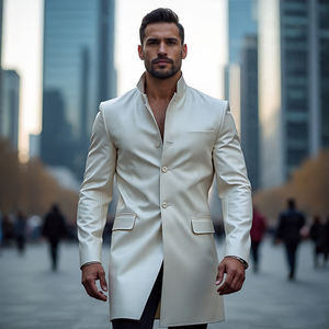 แจ็กเก็ตหนัง PU สำหรับผู้ชาย, แจ็กเก็ตหนังสีล้วนสำหรับขี่มอเตอร์ไซค์ - Product Image 4