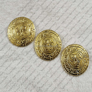 Broche de fibula ostrogótica medieval de cobre con hebilla para colgar espada Tiger Touch TT-7796 PK - Product Image 2