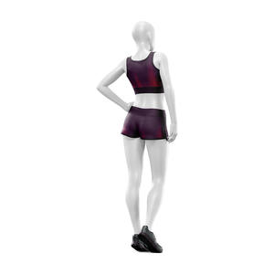 Ensemble de sport tricoté personnalisé W4G pour femme : Jupe de tennis antichoc et short respirant à motif lettres, ensemble deux pièces très élastique - Product Image 5
