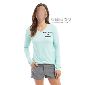 การออกแบบใหม่ล่าสุดโลโก้ที่กําหนดเอง UPF 50 เสื้อตกปลาผู้หญิงป้องกันแสงแดด - Product Image 3