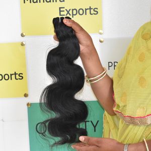 Máquina de cabello indio natural sin procesar Trama doble Sin desprendimiento Proveedor Bodywave Bundles Extensiones de cabello humano crudo - Product Image 6