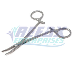 REEAX Enterprises 4,5, fórceps hemostáticos curvos de acero inoxidable con bloqueo de mosquitos, base de instrumentos quirúrgicos - Product Image 1
