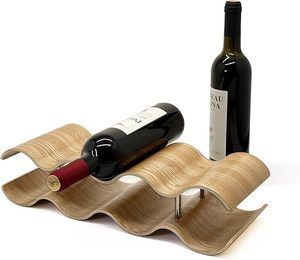 Support de bouteilles de vin en bois de pin massif personnalisé en usine présentoirs à vin stockage empilable casier à vin - Product Image 1