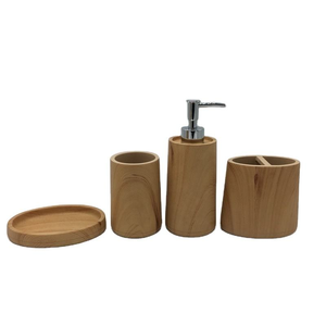 Décoration de la maison, accessoires de salle de bain en bois de bambou et résine de luxe, ensemble de bain pour la maison et l'hôtel - Product Image 1