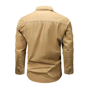 Vente en gros de chemises cargo personnalisées grande taille pour hommes vêtements de travail en coton à manches courtes avec poche pour l'extérieur et chemises cargo confortables pour hommes - Product Image 2