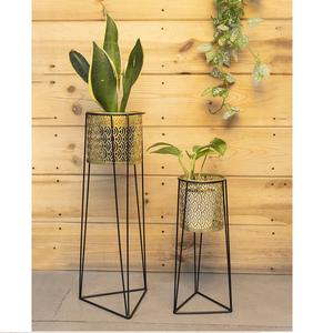 Juego de macetas de hierro de Metal modernas y elegantes, macetas decorativas pequeñas y grandes para jardín, centro comercial, condición colgante, venta al por mayor - Product Image 1