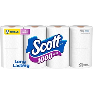 Scott ผ้าเช็ด1000แบบใช้แล้วทิ้งเนื้อนุ่มซับน้ำได้ดี8ชั้นผ้าต่อม้วน - Product Image 1