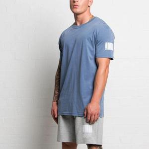 เสื้อยืดชายกระโปรงแขนสั้นทรงหยดน้ำสำหรับผู้ชายแฟชั่นดีไซน์ใหม่ - Product Image 4