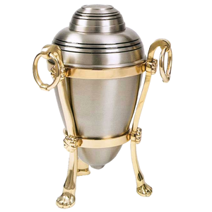 Soporte de hoja de urna de cremación de Metal de diseño azul, ataúd de cenizas de latón súper especial para adultos, almacenamiento conmemorativo, urna de recuerdo, suministros funerarios - Product Image 4