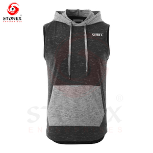 Mens Athletic Hooded Tank Top <b>Sleeveless</b> Gym <b>Hoodie</b> Fitness Bodybuilding Sportswear OEM Service Hot Sale - Product Image 4