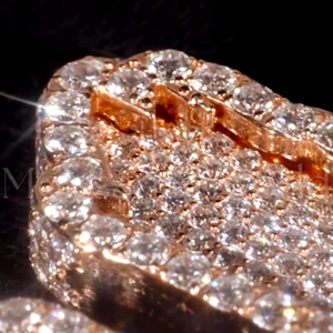 จี้เพชรโมอิสซาไนต์สีโรสโกลด์แบบ Iced Out หมายเลข 7 สไตล์ฮิปฮอป สร้อยคอประดับเพชร - Product Image 4