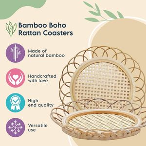 Posavasos de Bambú Vietnamita Hechos a Mano, Posavasos Ecológicos para Bebidas - Product Image 5