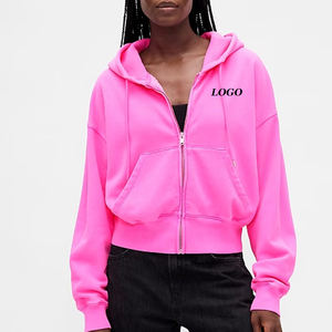 เสื้อฮู้ดผู้หญิงคุณภาพสูง แขนยาว พร้อมบริการออกแบบโลโก้ตามสั่ง ทรงโอเวอร์ไซส์ มีกระเป๋าข้าง สไตล์ทันสมัย - Product Image 1