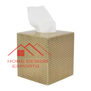 Boîte à mouchoirs classique et élégante en métal, design à rayures, faite à la main, pour la vente en gros – Fournisseur de boîtes à mouchoirs très demandées - Product Image 2