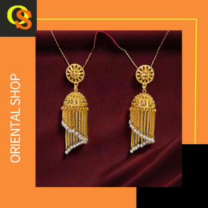 ชุดต่างหูใหม่ล่าสุดพร้อมดีไซน์แบบดั้งเดิมต่างหูชุบทอง22CT แบบ Jhumka สำหรับผู้หญิง - Product Image 2