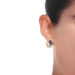 2025ต่างหูเพชรโมอิสสีทอง18K สุดหรูสไตล์ฮิปฮอป925เงินต่างหูห่วงเพชรสำหรับผู้หญิงผู้ชาย - Product Image 3