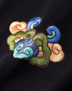 OEM personnalisé 100% haute qualité coloré hommes Streetwear graphique sweats à capuche brodés 100% coton mélangé 320 GSM - Product Image 4