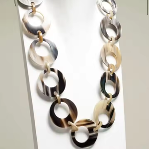 สร้อยคอเขาควายผลิตภัณฑ์คุณภาพสูงฮอร์นควายวัวฮอร์นสำหรับเด็กผู้หญิงสไตล์ใหม่แตรธรรมชาติจากงานฝีมือเสี้ยว - Product Image 3