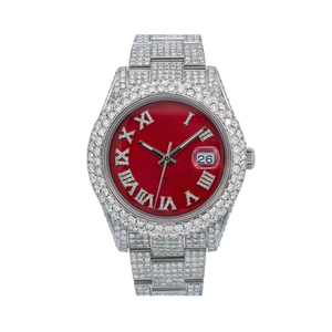 Último diseño personalizado joyería de moda totalmente helado Vvs Moissanite reloj de pulsera de acero inoxidable para hombres de alta calidad - Product Image 1