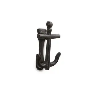 <b>Vintage</b> Style Casting <b>Door</b> Knocker Durable Elegant for Home Hotel Villas in Wholesale Black Coated Iron Metal Knocker for Hotel - Product Image 2
