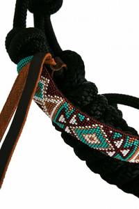 Ensemble de bride et de têtière en cuir personnalisé pour cheval avec design à plumes, rênes et têtière sculptées à la main pour la randonnée à cheval - Product Image 2