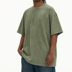 T-shirts pour hommes à manches courtes en coton biologique 100% de qualité supérieure, respirants, lourds, style streetwear, personnalisables, vente chaude - Product Image 3