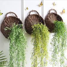 Handmade planters customized design & size decorative planters Rattan cane weaved wall hanging planters wicker flower pots - Product Image 4
