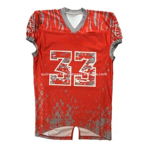 Vente en gros de maillots de football américain verts personnalisés pour hommes respirants en maille pour l'entraînement par sublimation vêtements de sport maillots de football américain - Product Image 3