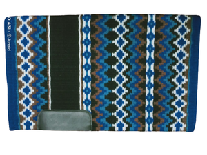 Dark Blue Western <b>Saddle</b> <b>Pad</b> Blanket 100% New Zealand Wool ASHMIRA EQUESTRIAN Brand Custom Sizes Extreme Quality Wholesale Price - Product Image 1