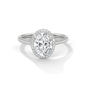2.0 ct Oval Cut Moissanite Halo <b>Solitaire</b> <b>Ring</b> 925 Sterling <b>Silver</b> Engagement Band for Women Wedding Anniversary Fine Jewelry - Product Image 1