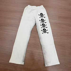 ชุดวอร์มผู้ชายสไตล์วินเทจ ผ้าถัก แนวสตรีทแวร์  ชุดเซ็ตดีไซน์ขาดๆ  โลโก้ปักบนเสื้อฮู้ด กางเกงขาบาน ระบายอากาศได้ดี  รับสั่งทำตามแบบ - Product Image 6