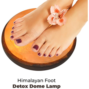 Lampe de désintoxication pour les pieds au sel rose de l'Himalaya fabriquée au Pakistan en forme de dôme ioniseur naturel haut de gamme pour la relaxation soulagement du stress - Product Image 4